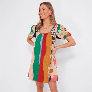 Farm Rio super fun daisy organic cotton mini dress